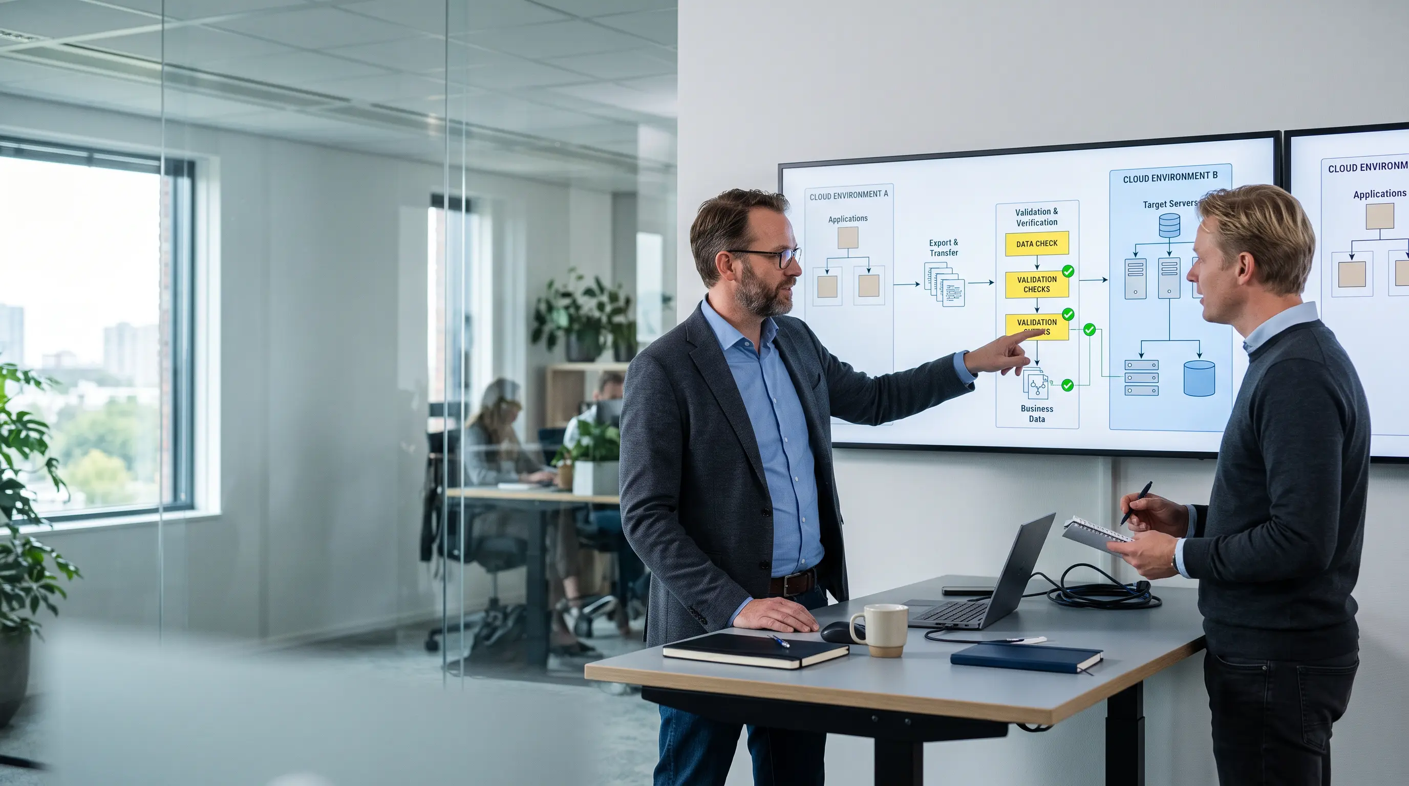 Softwarearchitecten beoordelen export, validatie en overdracht van applicaties en data tussen cloudomgevingen