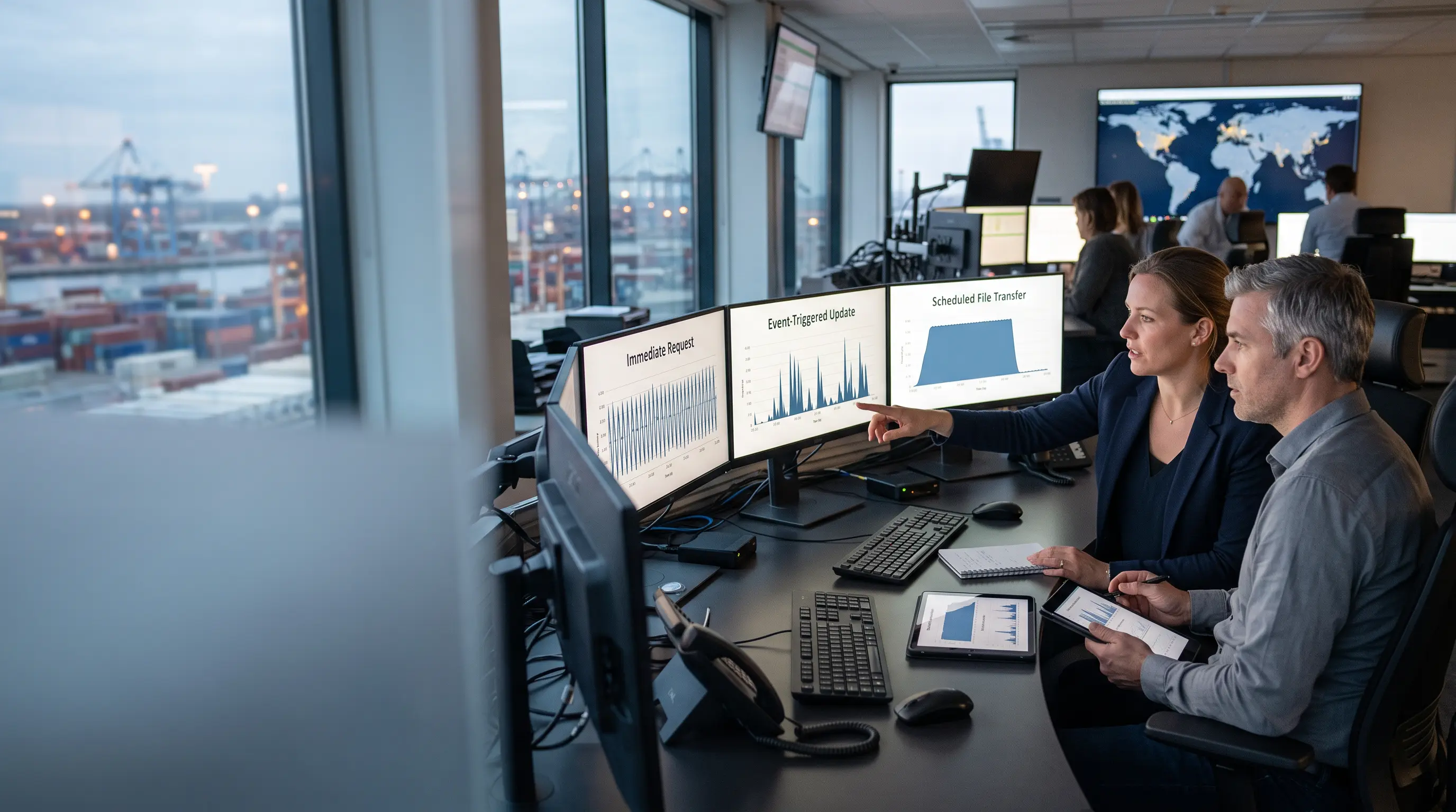 Professionals vergelijken gegevensuitwisseling via API, webhook en bestanden
